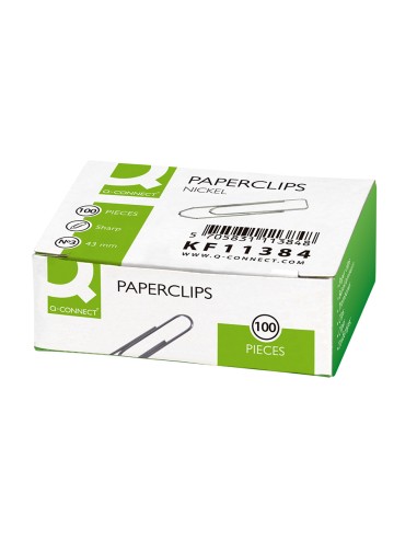 Clips niquelados q connect n 3 picos 43 mm punta caja de 100 unidades