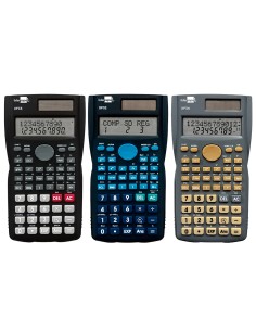 Calculadora liderpapel cientif ica xf35 240 funciones con tapa solar y pilas expositor de 10 unidades colores surtidos