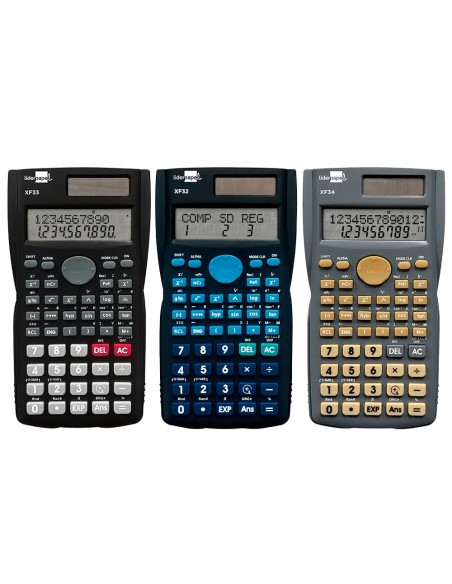 Calculadora liderpapel cientif ica xf35 240 funciones con tapa solar y pilas expositor de 10 unidades colores surtidos Calculadora liderpapel cientif ica xf35 240 funciones con tapa solar y pilas expositor de 10 unidades colores surtidos