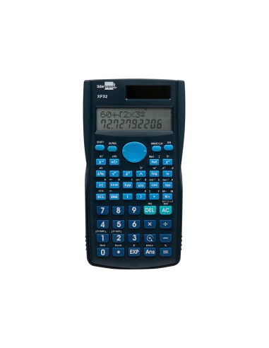 Calculadora liderpapel cientifica xf32 12 digitos 240 funciones con tapa solar y pilas color azul 156x85x20