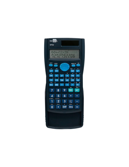 Calculadora liderpapel cientifica xf32 12 digitos 240 funciones con tapa solar y pilas color azul 156x85x20