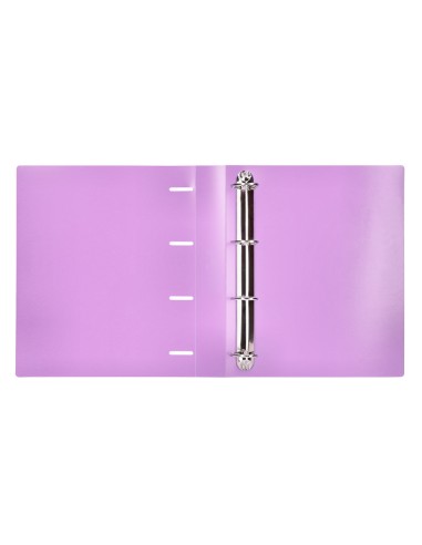 Carpeta liderpapel 4 anillas mixtas 40 mm polipropileno din a4 lavanda opaco