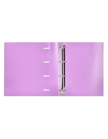Carpeta liderpapel 4 anillas mixtas 40 mm polipropileno din a4 lavanda opaco