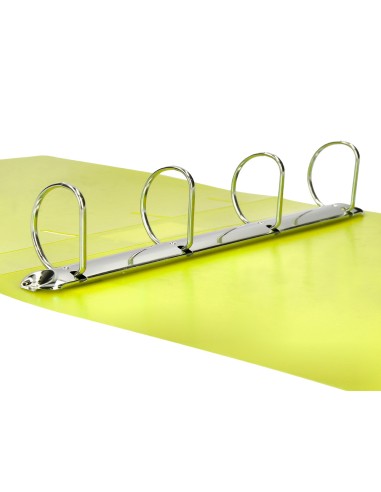 Carpeta liderpapel 4 anillas mixtas 40 mm polipropileno din a4 amarillo fluor opaco