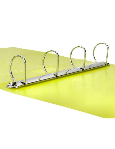 Carpeta liderpapel 4 anillas mixtas 40 mm polipropileno din a4 amarillo fluor opaco
