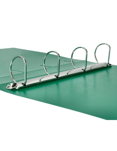 Carpeta liderpapel 4 anillas mixtas 40 mm polipropileno din a4 verde translucido