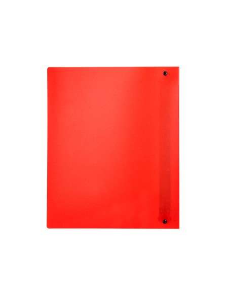 Carpeta liderpapel 4 anillas mixtas 40 mm polipropileno din a4 rojo translucido
