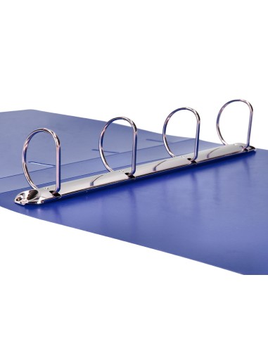 Carpeta liderpapel 4 anillas mixtas 40 mm polipropileno din a4 azul translucido