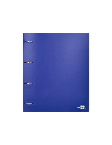 Carpeta liderpapel 4 anillas mixtas 40 mm polipropileno din a4 azul translucido