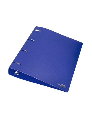 Carpeta liderpapel 4 anillas mixtas 40 mm polipropileno din a4 azul translucido