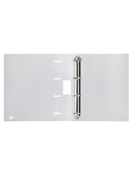Carpeta liderpapel 4 anillas mixtas 40 mm polipropileno din a4 transparente
