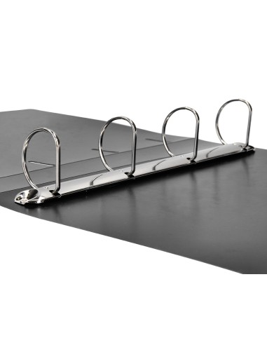 Carpeta liderpapel 4 anillas 40 mm mixtas polipropileno din a4 negro opaco