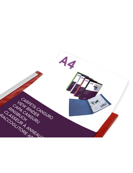 Carpeta liderpapel canguro 2 anillas 25 mm mixtas polipropileno din a4 rojo translucido Carpeta liderpapel canguro 2 anillas 25 mm mixtas polipropileno din a4 rojo translucido