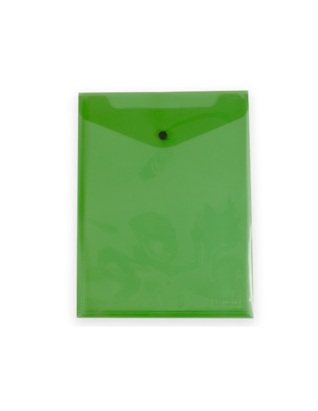 Carpeta liderpapel dossier broche polipropileno din a4 formato vertical con fuelle verde translucido