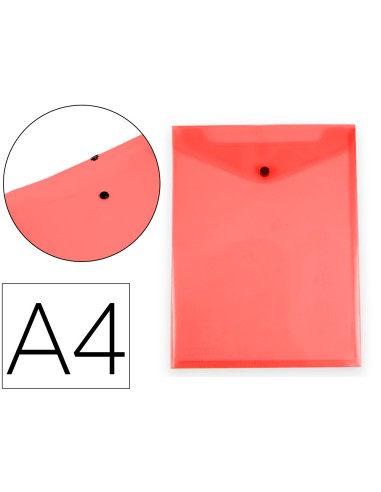 Carpeta liderpapel dossier broche polipropileno din a4 formato vertical con fuelle rojo translucido