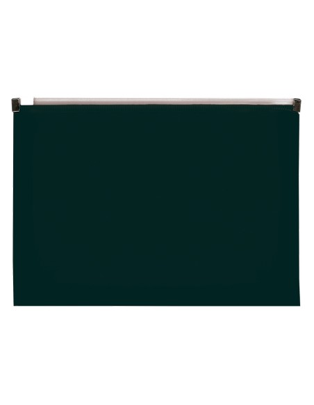 Carpeta dossier liderpapel a4 cierre de cremallera negro opaco