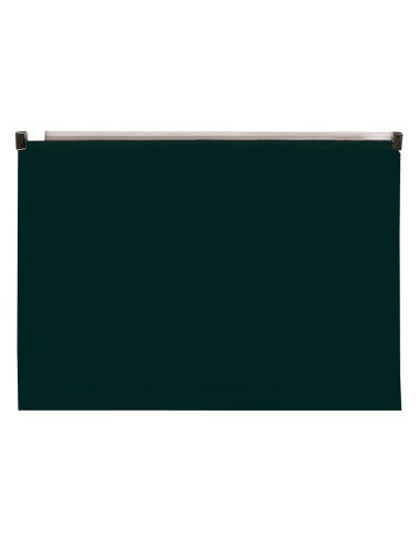 Carpeta dossier liderpapel a3 cierre de cremallera negro opaco