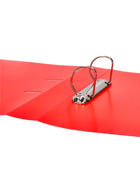 Carpeta liderpapel canguro 2 anillas 40 mm mixtas polipropileno din a4 rojo translicudo
