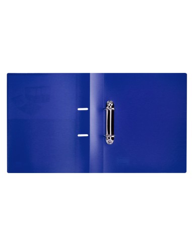 Carpeta liderpapel canguro 2 anillas 40 mm mixtas polipropileno din a4 azul translicudo