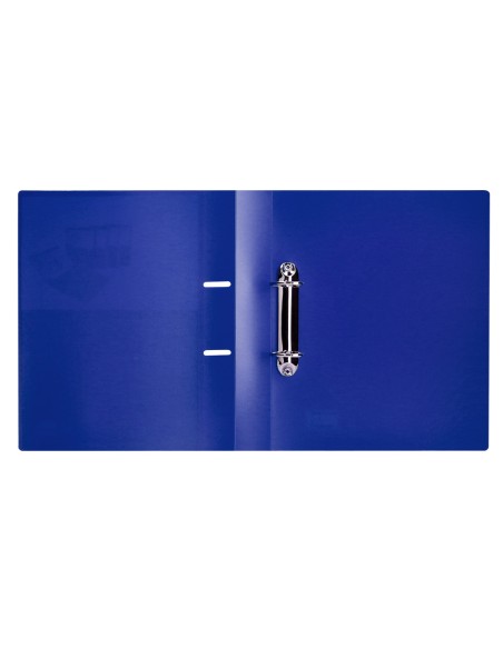 Carpeta liderpapel canguro 2 anillas 40 mm mixtas polipropileno din a4 azul translicudo