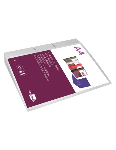 Carpeta liderpapel canguro 2 anillas 40 mm mixtas polipropileno din a4 transparente