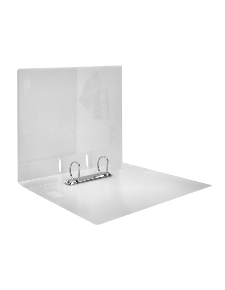 Carpeta liderpapel canguro 2 anillas 40 mm mixtas polipropileno din a4 transparente