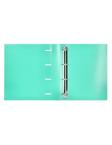 Carpeta liderpapel 4 anillas mixtas 40 mm polipropileno din a4 verde manzana opaco