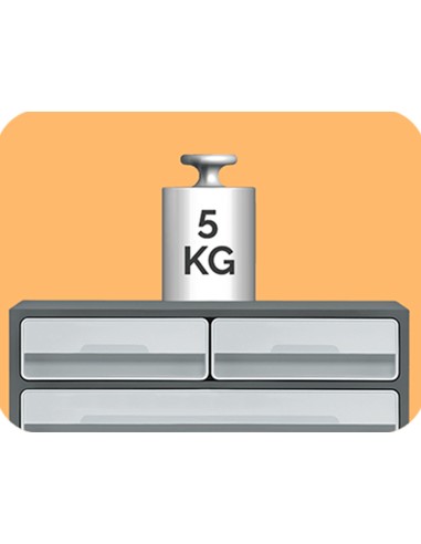 Fichero cajones de sobremesa cep moov up reciclado 80 3 cajones color gris 275x369x146 mm