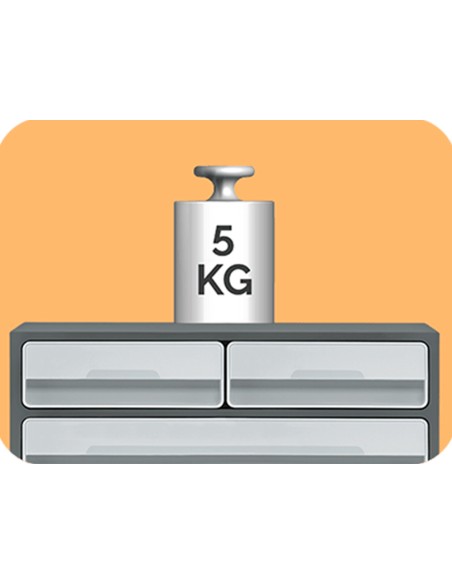 Fichero cajones de sobremesa cep moov up reciclado 80 3 cajones color gris 275x369x146 mm