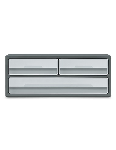 Fichero cajones de sobremesa cep moov up reciclado 80 3 cajones color gris 275x369x146 mm