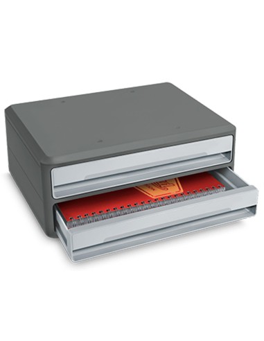 Fichero cajones de sobremesa cep moov up reciclado 80 2 cajones color gris 275x369x146 mm