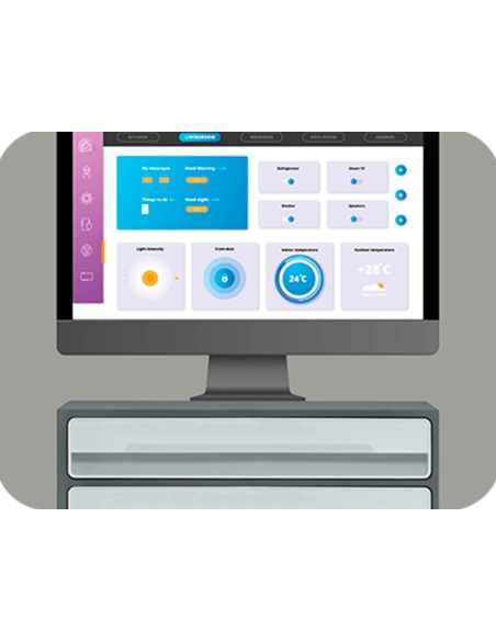 Fichero cajones de sobremesa cep moov up reciclado 80 2 cajones color gris 275x369x146 mm