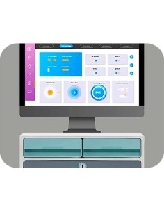 Fichero cajones de sobremesa cep moov up reciclado 80 con cerradura 3 cajones color azul gris 275x369x146 mm