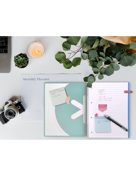 Cuaderno espiral a4 micro antartik tapa forrada 120h 100 gr horizontal 5 banda4 taladores color menta