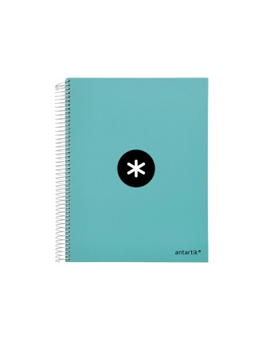 Cuaderno espiral a4 micro antartik tapa forrada 120h 100 gr horizontal 5 banda4 taladores color menta