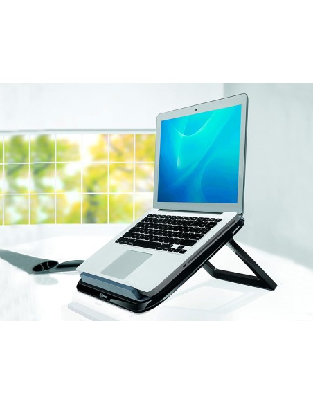Soporte elevador fellowes i spire para portatil hasta 17 ajustable 7 angulos diferentes negro 320x286x42 mm