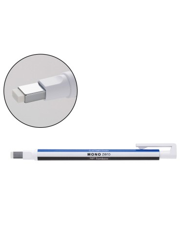 Portagomas tombow con clip mono zero punta rectangular 25x5 mm