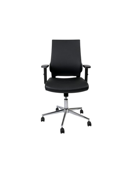 Silla giratoria q connect respaldo medio de similpiel regulable en altura 980100x630x625 mm color negro Silla giratoria q connect respaldo medio de similpiel regulable en altura 980100x630x625 mm color negro
