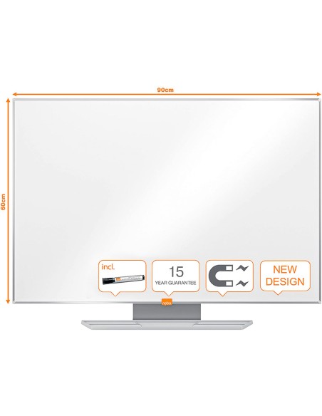 Pizarra blanca nobo nano clean ip pro lacada magnetica 900x600 mm