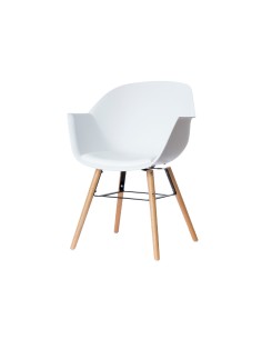 Silla paperflow wiseman pie haya asiento blanco lote de 2 unidades
