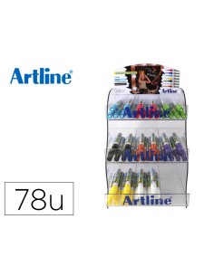 Rotulador artline pizarra epd 4 opaque ink board punta redonda 2 mm expositor de 78 unidades colores surtidos
