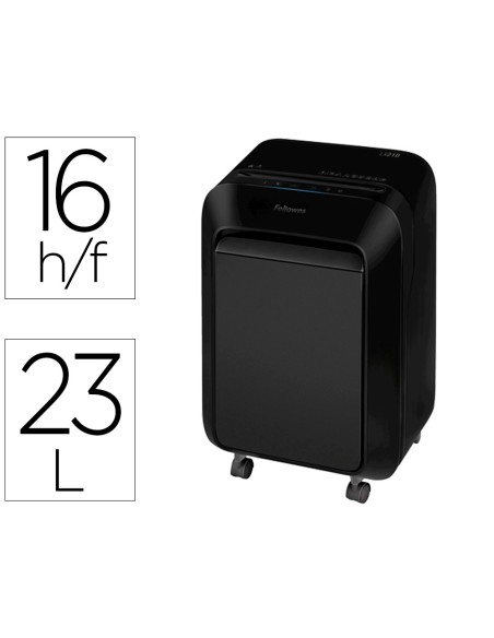 Destructora de documentos fellowes lx 210 capacidad de corte 16 h seguridad p4 destruye grapas clips y