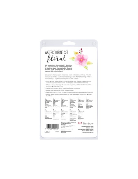 Set watercoloring tombow set floral 9 piezas Set watercoloring tombow set floral 9 piezas