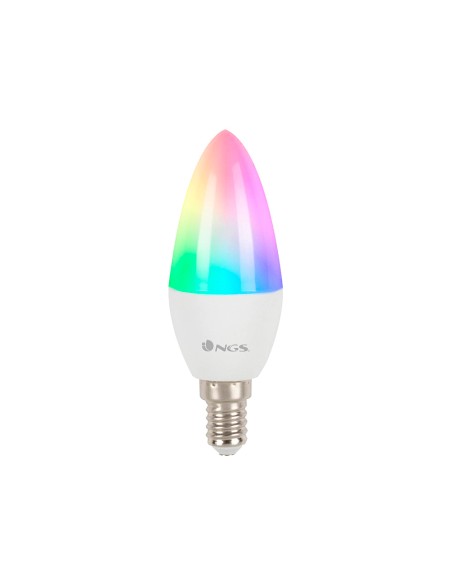 Bombilla ngs smart wifi led bulb gleam 514c halogena colores 5w 500 lumenes e14 regulable en intesidad Bombilla ngs smart wifi led bulb gleam 514c halogena colores 5w 500 lumenes e14 regulable en intesidad