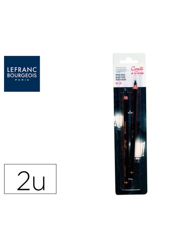 Lapiz conte a paris punta negra hb 2b blister de 2 unidades