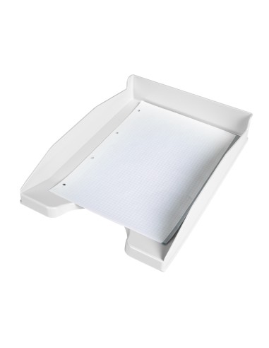 Bandeja sobremesa plastico q connect blanco opaco 240x70x340 mm