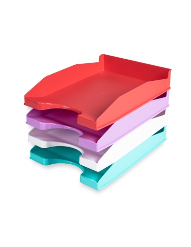 Bandeja sobremesa plastico q connect blanco opaco 240x70x340 mm