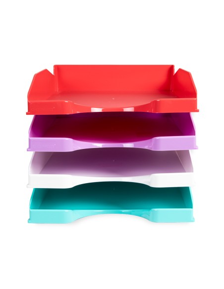 Bandeja sobremesa plastico q connect blanco opaco 240x70x340 mm