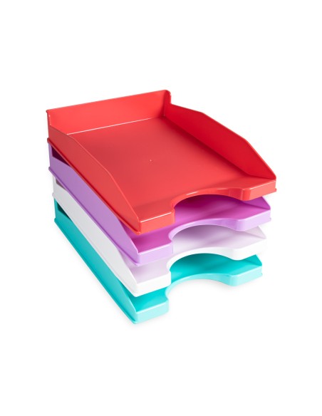 Bandeja sobremesa plastico q connect blanco opaco 240x70x340 mm