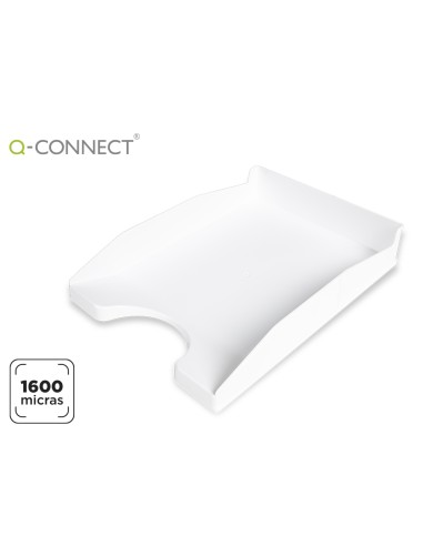 Bandeja sobremesa plastico q connect blanco opaco 240x70x340 mm